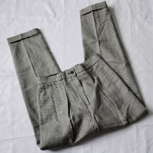 Vintage Liz Claiborne Size 10 Wool Houndstooth Pants High Waist